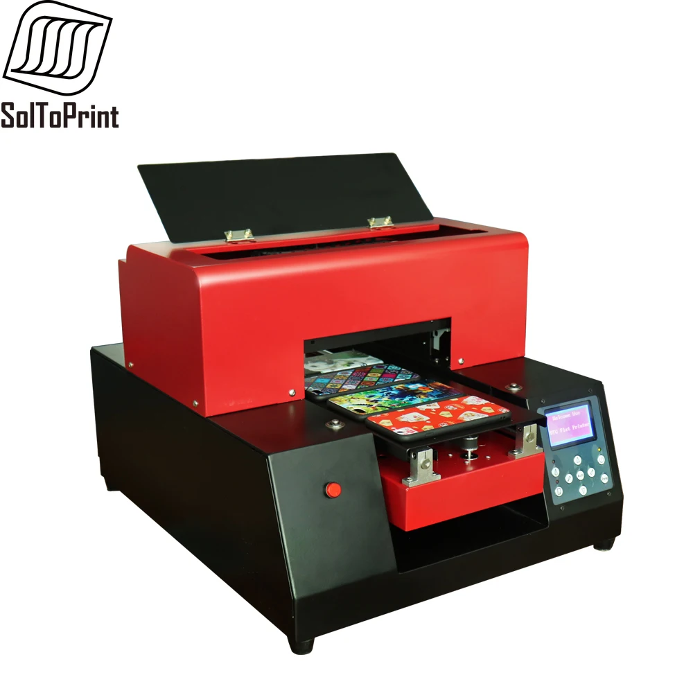 SolToPrint Automatic A4 UV Flatbed Printer Printing Machine for Pen, Golf Ball, PVC Card, Phone Case