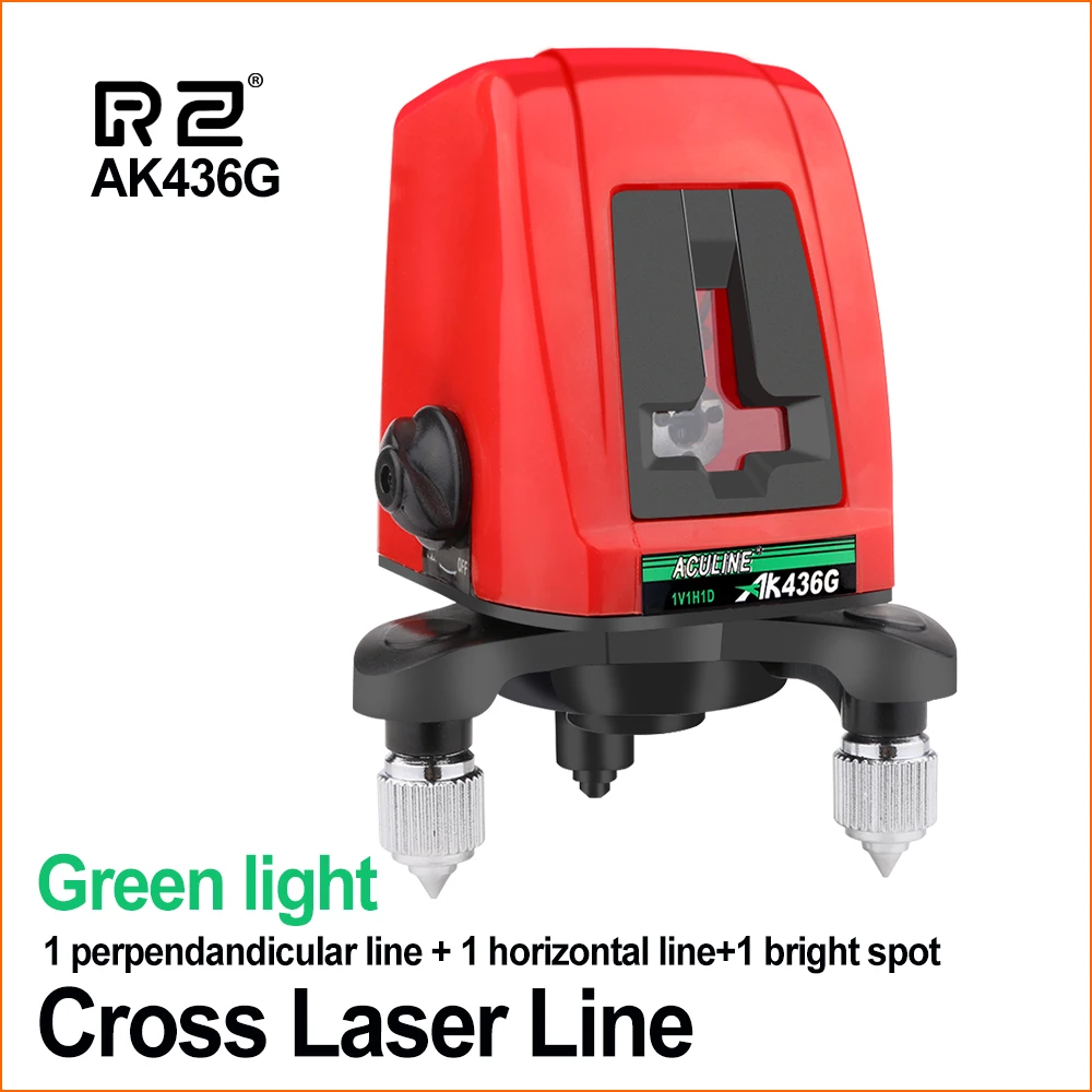 DZYTEK Laser Levels 360 Green Light Self Leveling Horizontal Vertical Rotary Mini 2 Line Lasers Bracket 3D Tripod Laser Level