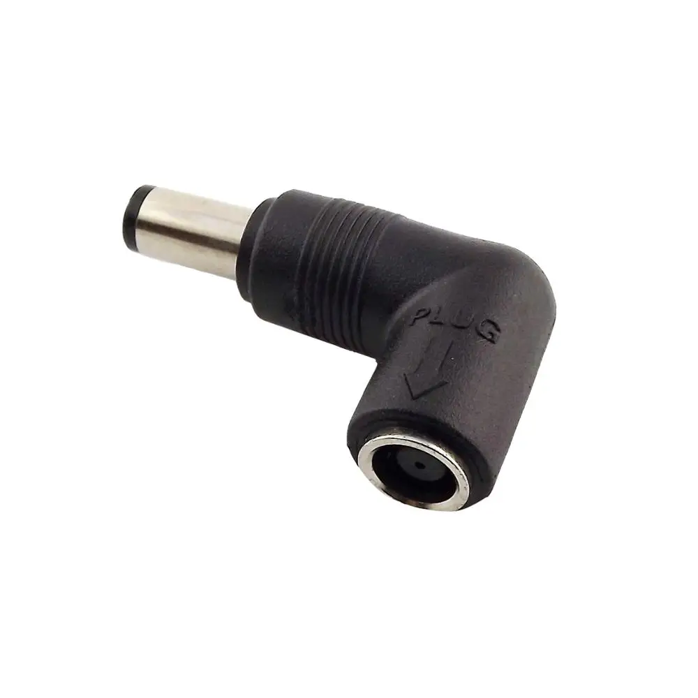 DC Power Connector Adapter 7.4mm x 5.0mm Female to Male Right Angle Converter for Dell Hp Pavilion Probook Elitebook Envy Compaq