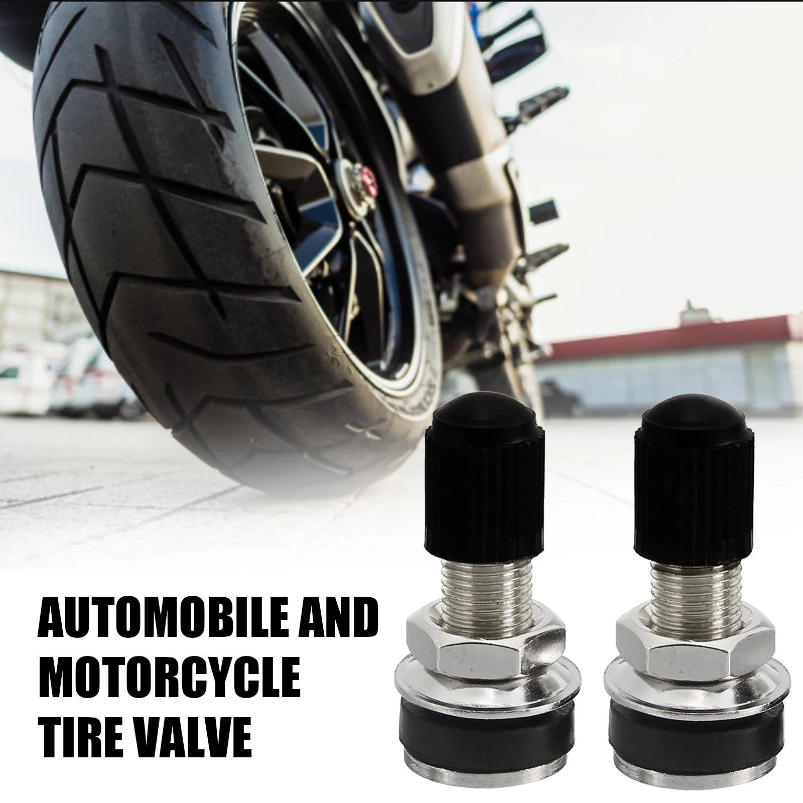 2 Pcs 32mm Motorcycle Wheel Valve Motorbike Scooter Bike Quad Tubeless Mountain Tyre Valve Dustcap General-purpose