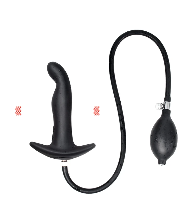 Dilatador anal grande vibratório inflável butt plug, grande expansor anal vibrador anal massageador de próstata brinquedos sexuais para homens.