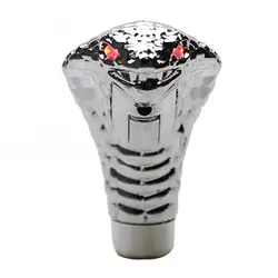 Shift Knob Universal Auto Manual Car Gear Stick Cobras gear head with LED light modified gear shift head Snake Designed