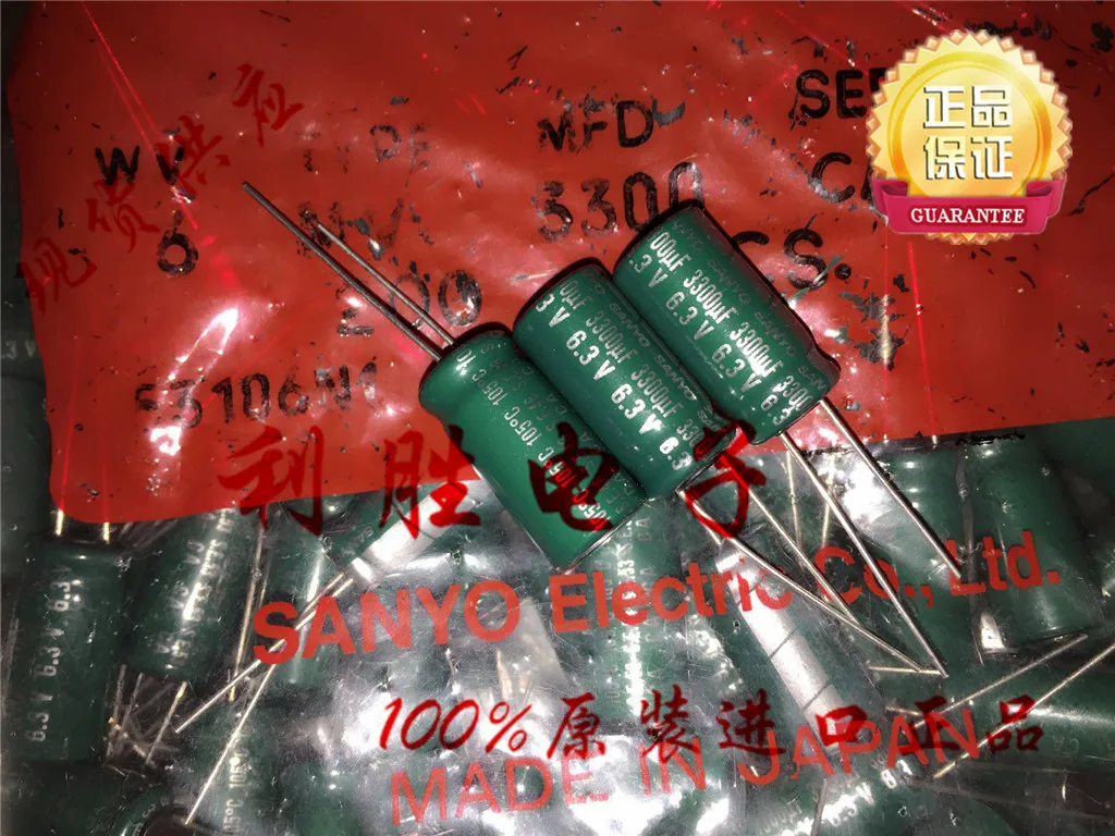 Capacitor de alta frequência original, 3300 UF, 6.3 V, 3300 UF, 10x20, CA, 10 PCes