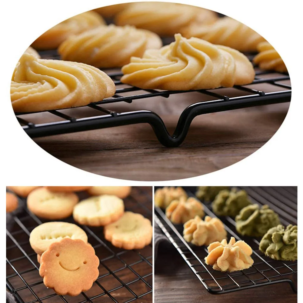 25.5x27.5CM Metal Baking Cooling Rack Net Nonstick Square Wire Sheet Cookie Pan Biscuits Bread Drying Stand Kitchen Accessories