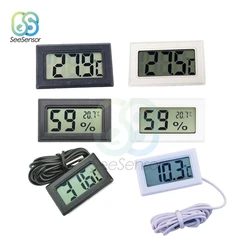 Mini Digital LCD Thermometer Convenient Temperature Sensor Humidity Meter Hygrometer Gauge Refrigerator Aquarium Monitoring