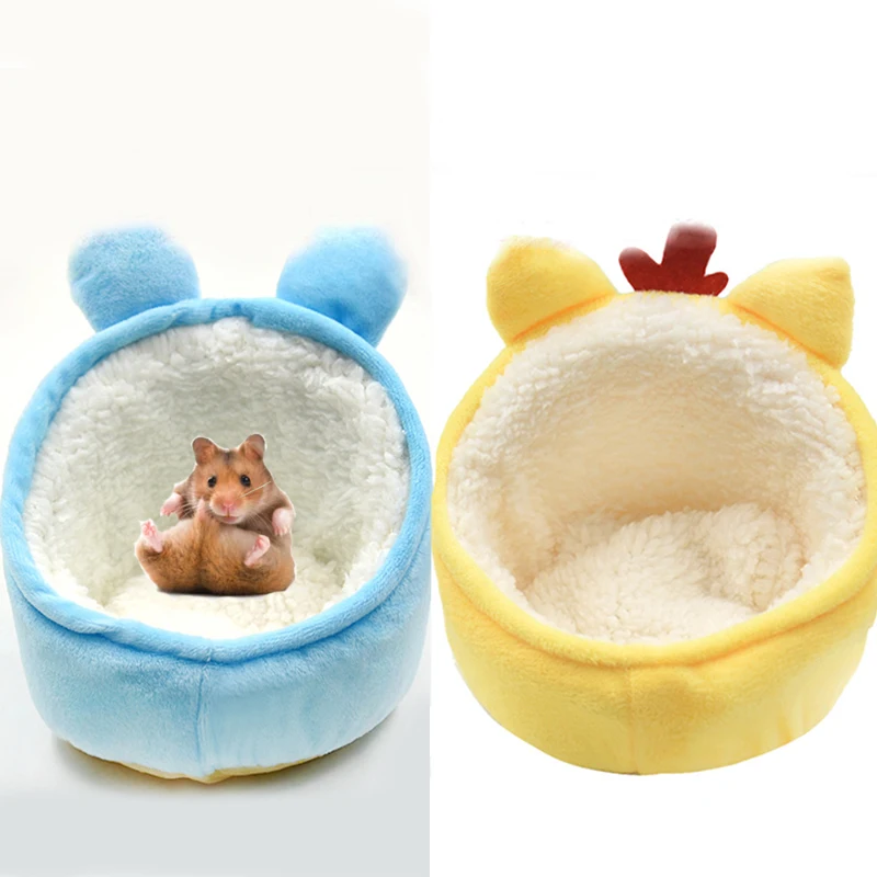 

Pet Soft Plush Winter House Hamster Sleeping Sofa Bed Cage for Small Animal Rabbit Guinea Pig Hamster Nest Accessories