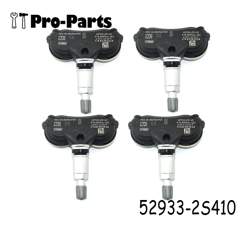 New 4PCS/set 52933-2S410 TPMS Tire Pressure Sensors For Kia Sportage Hyundai IX35 Elantra