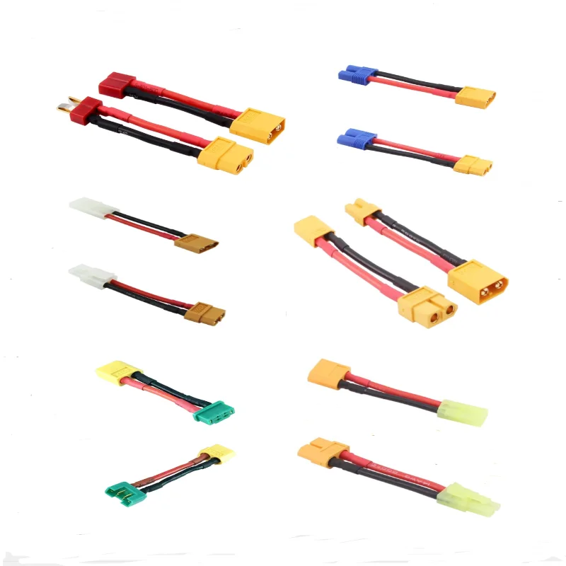 2szt XT60 Męskie żeńskie do Deans Mini Tamiya XT30 EC3 MPX Tamiya Męskie żeńskie złącze Adapter z przewodem 14awg 4cm do akumulatora RC