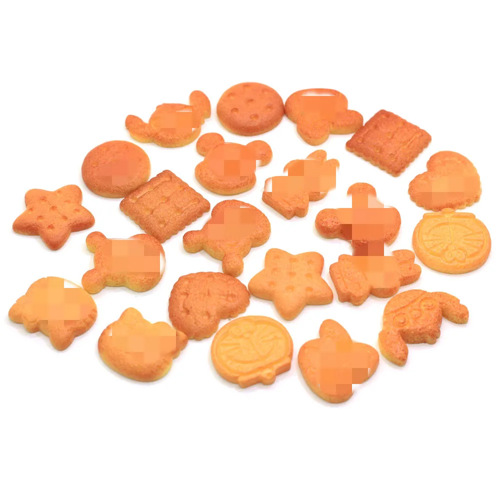 Assorted Festive Party Decor Biscuit Resin Flatback Dollhouse Miniature Craft  Charms Hair Bow Center Accessories