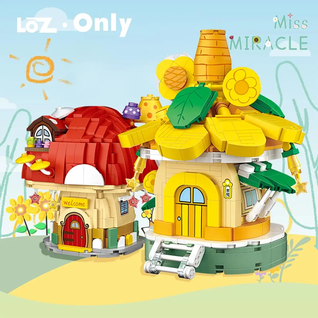 

LOZ Mini Building Blocks toy Mushroom Room Small Flower Room Sunflower Room Small particles assembled educational Miss Miracle