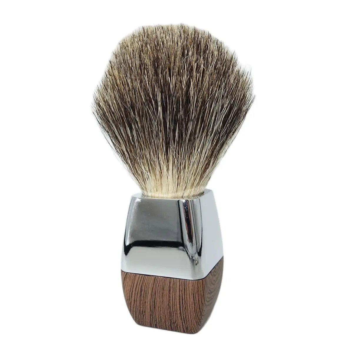 

Magyfosia Pure Badger Hair Knot with Resin Handle in Wood Grain and Zinc Alloy Vintage Hand-Crafted Shaving Brush for Men