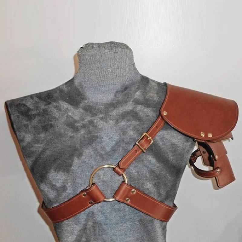 Erwachsene Medieval Warrior Rüstung Party Cosplay Kostüm Requisiten Leder Ritter shouder Rüstung für Männer