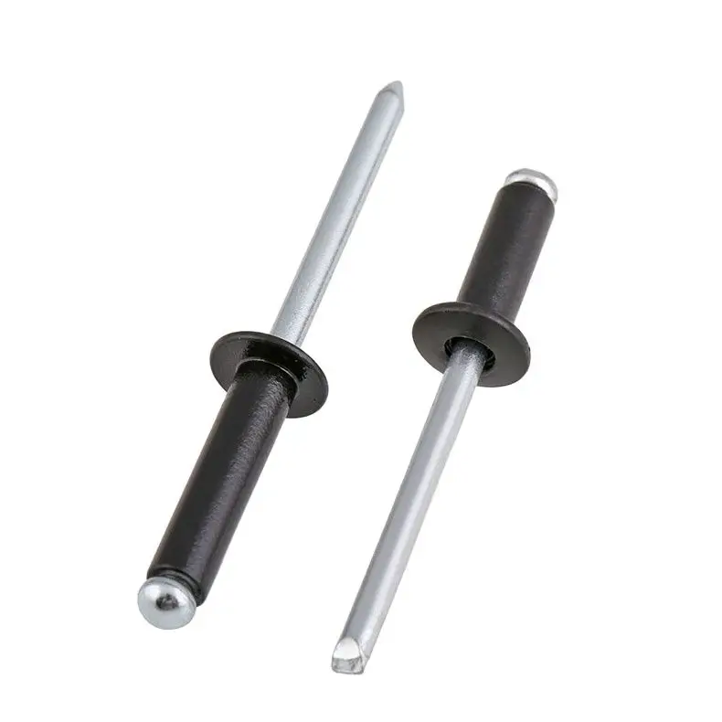 black pull nail open aluminum core rivet decoration nail pull rivet M2.4-M5 20Pcs