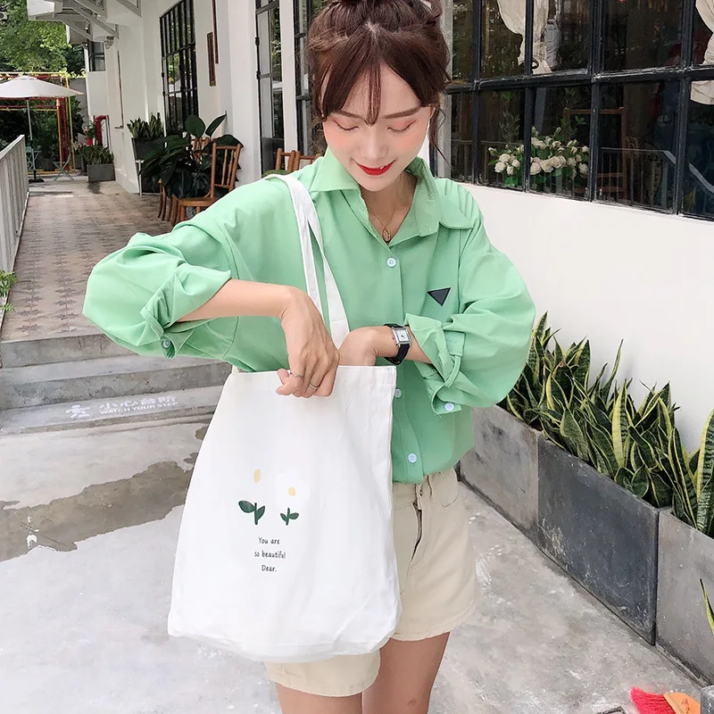 

Big sizes flower canvas bag single shoulder bag large capacity student female bag eco cotton bag canvas bag women