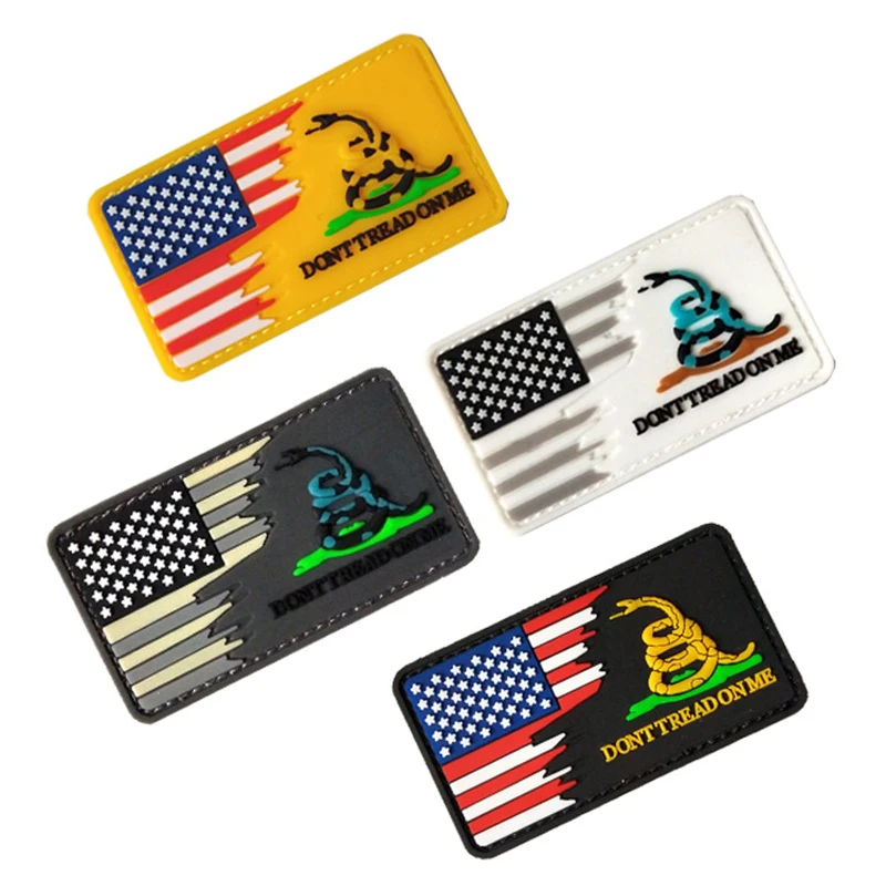 Insignia táctica PVC serpiente Dont Tread On Me adhesiva - imagen 3