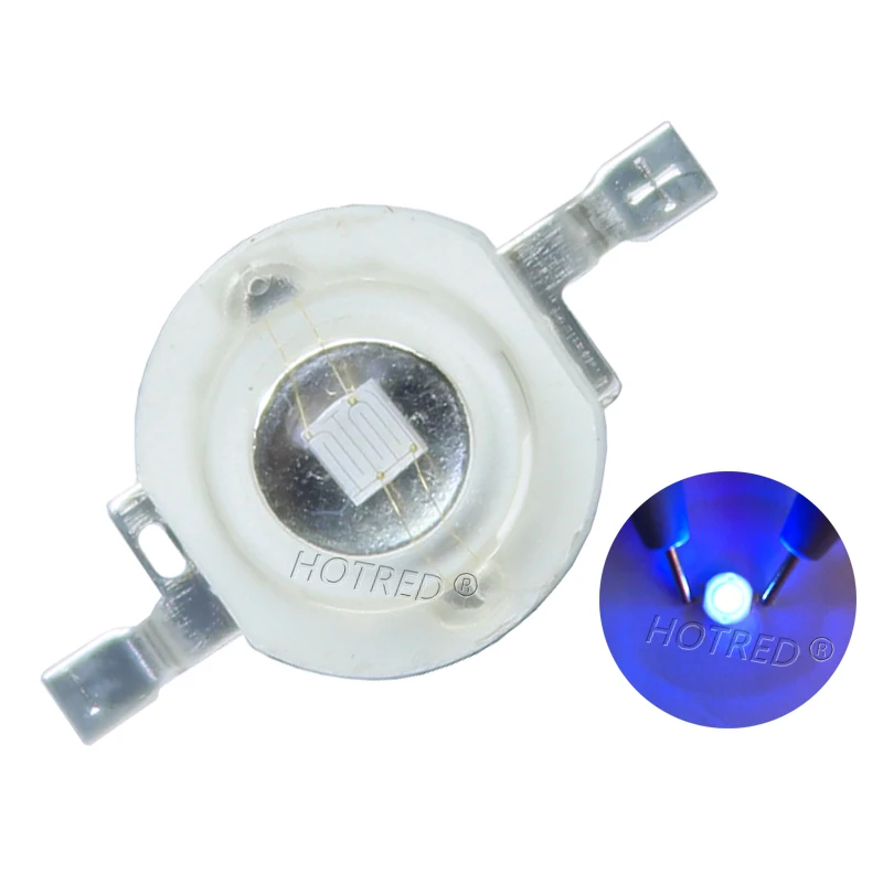 Cuentas de luz LED UV de alta potencia, Chip LED púrpura ultravioleta de 3W, 360nm, 365nm, 370nm, 380nm, 390nm, 395nm, 400nm, 405nm, 430nm, 10-100