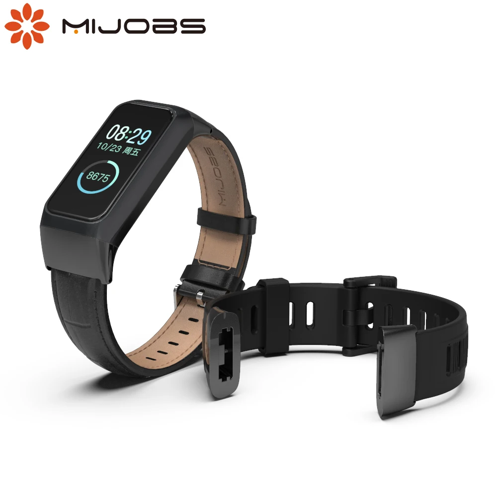 ل Huami Amazfit كور/الفرقة 2 حزام الأساور الذكية سوار Midong ساعة سيليكون/الجلود حزام المعصم استبدال الملحقات