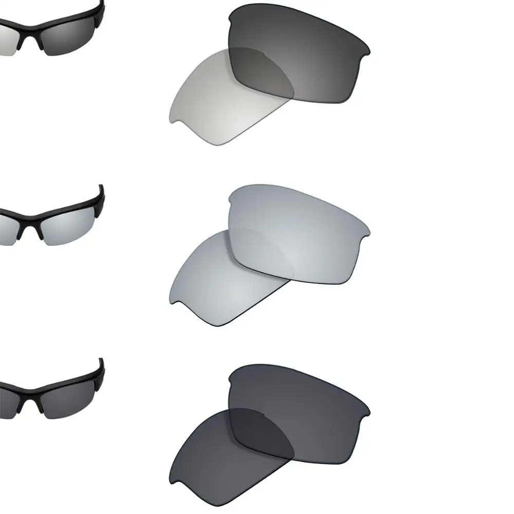 

SmartVLT 3 Pairs Polarized Sunglasses Replacement Lenses for Oakley Bottlecap-Grey Photochoromic & Silver Titanium & Solid Black