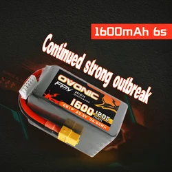 OVONIC 1600mAh 6S 120C Max 240C 22.2V Lipo Battery XT60 Plug FPV Racing Drone Quadcopter Drone Racer 2PCS