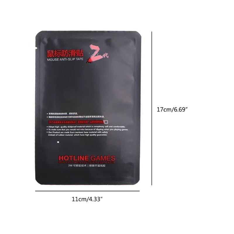 56Pcs/pack Hotline Games Mouse Grip Tape DIY Mouse Side Stickers Sweat Resistant Pads for Gaming Mouse