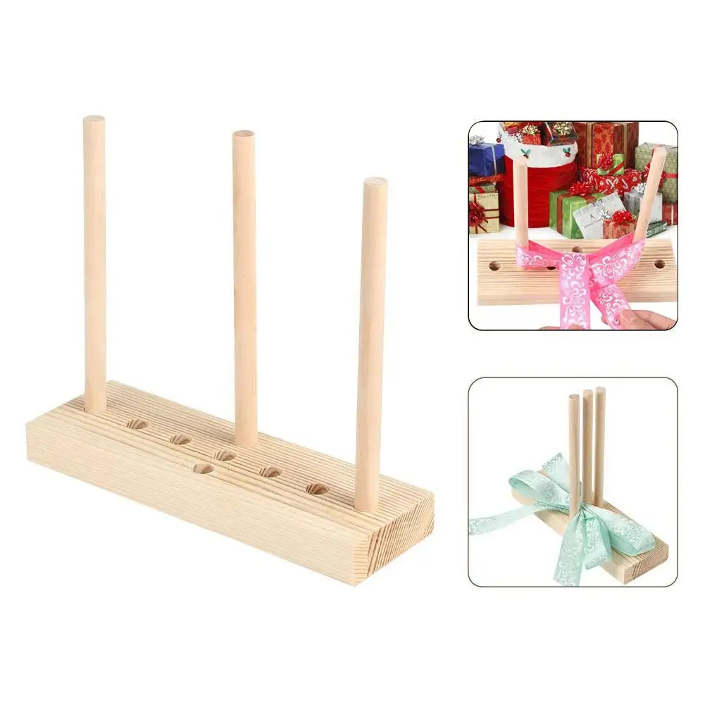 Ribbon Bowknot Maker Wooden Wreath Bowing Making Tool DIY Ribbon Crafts for Party Birthday Decoration