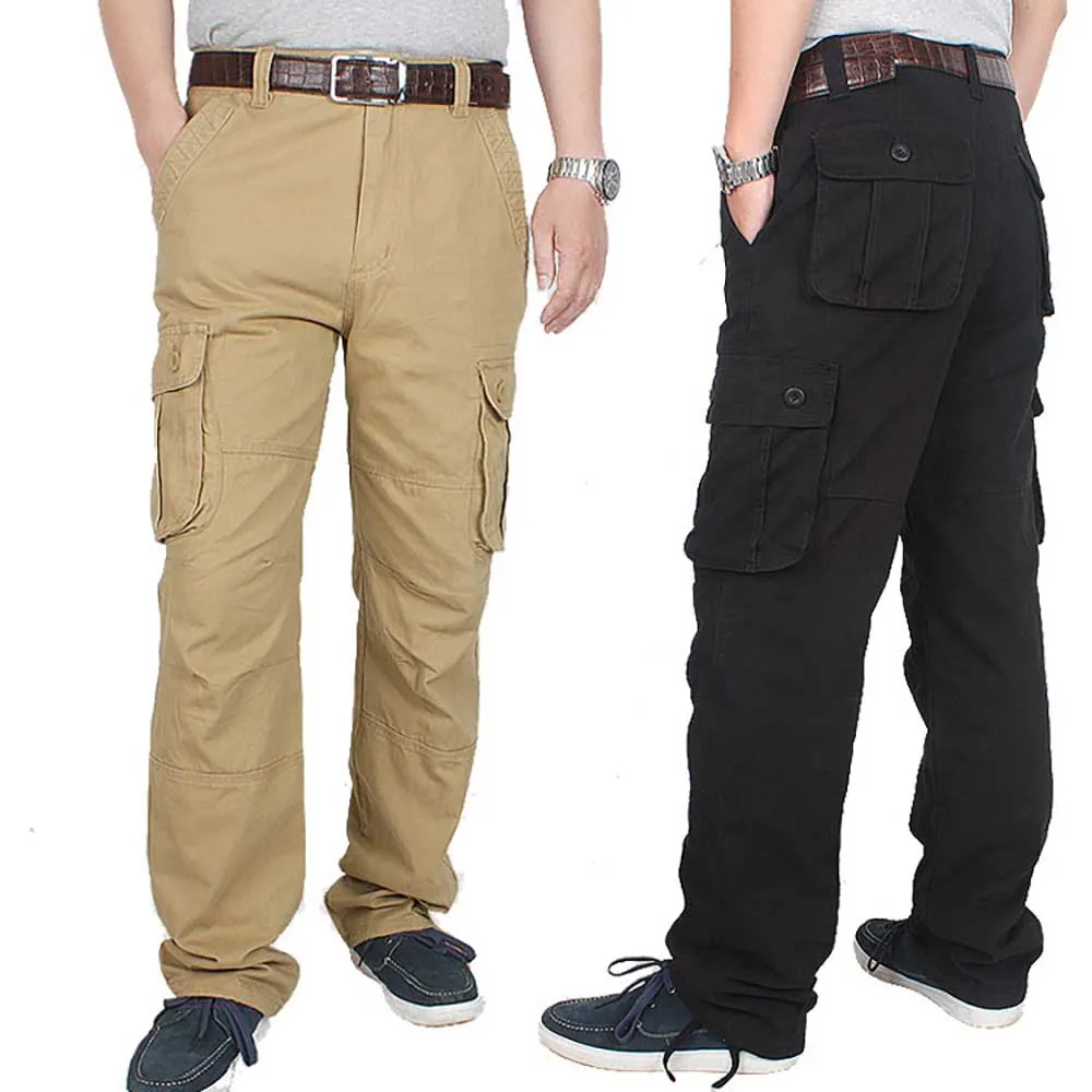 

Trendy Tactical Cargo Pants Men Casual Pockets Pants Cotton Loose Baggy Trousers Streetwear Joggers Pants Man Clothing