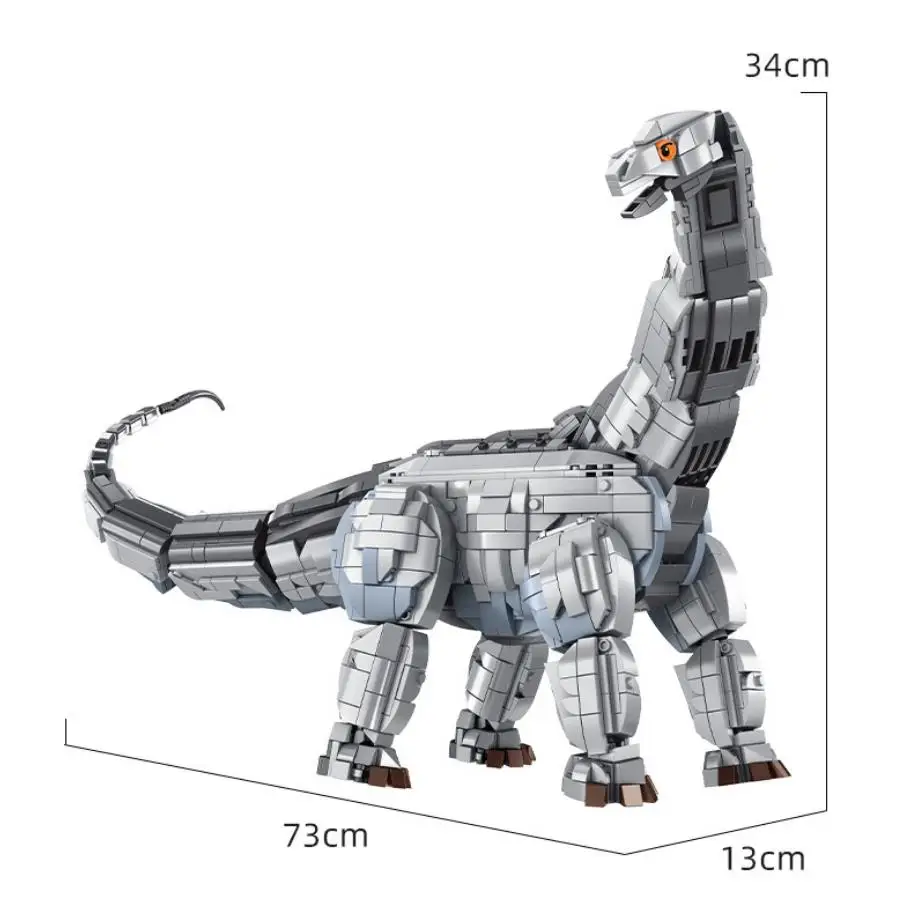 iDEA Jurassic Dinosaurs Parks Building Block Brontosaurus Stem Assemble Model Bricks Educational Toys Collection For Boys Gift