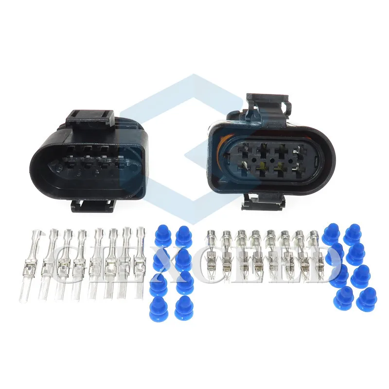 Conector eléctrico impermeable para automóvil, enchufes de montaje de CA para VW, 8 pines, 3,5mm, 3A0, 973, 834, 3A0, 973, 734, 3A0973834, 3A0973734