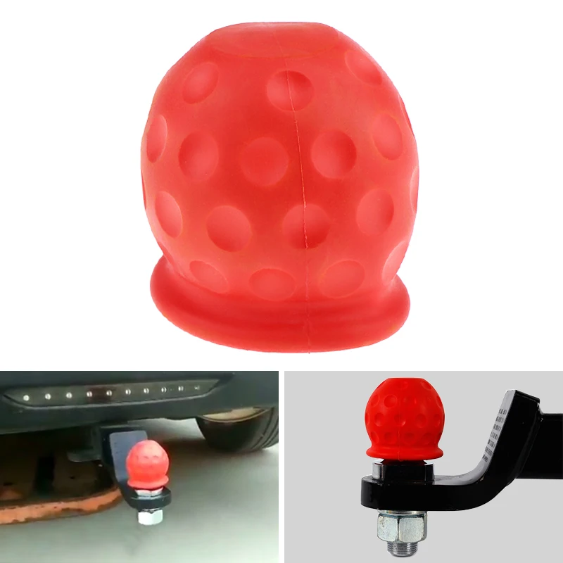 Universal 50mm Tow Bar Ball Cover Cap Towing Hitch Caravan Trailer Towball Protect For Car Truck Trailer RV Camper ATV 3 Colors