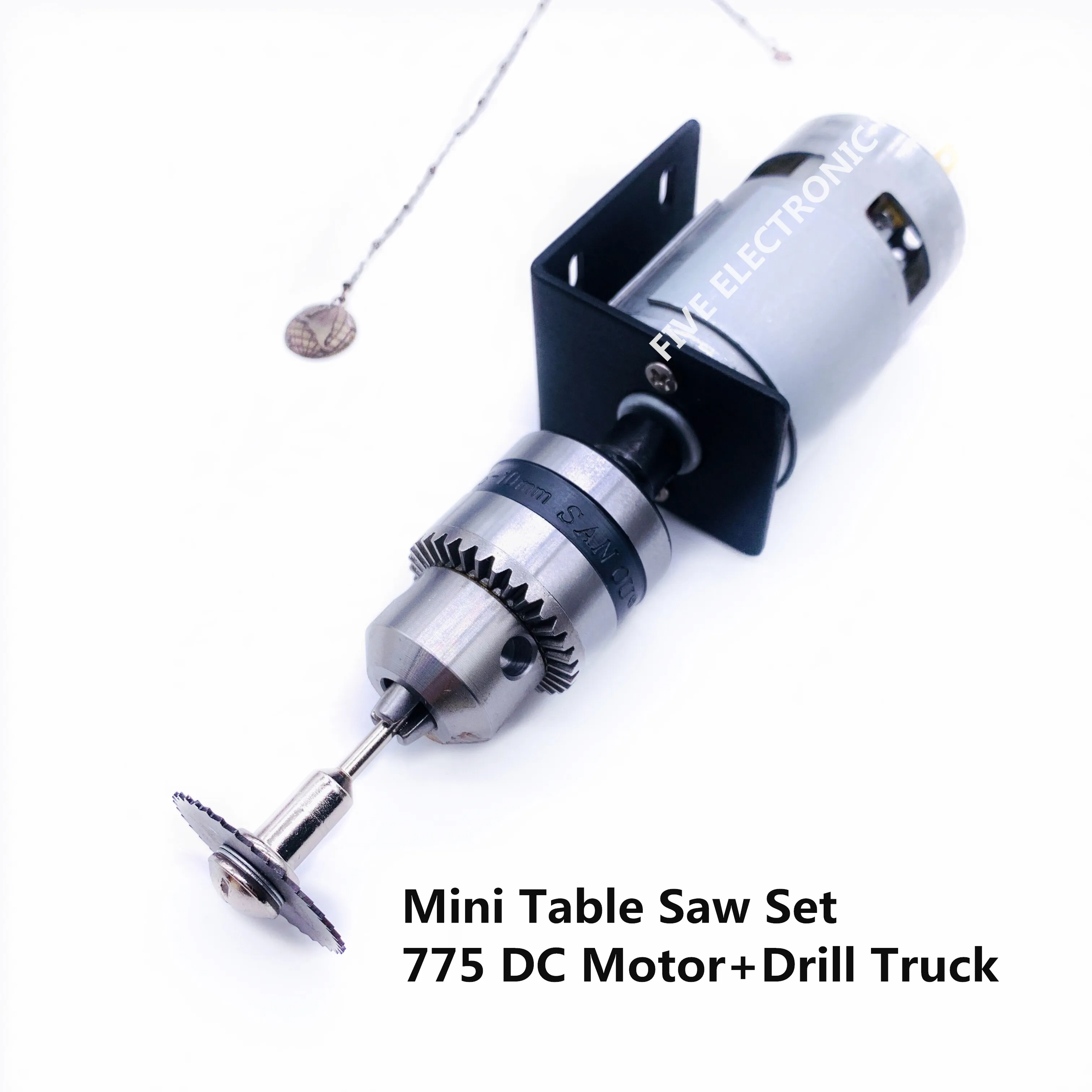 12V/24V Mini Table Saw Set 775 DC Motor+JT0/B10/B12 Drill Truck with holder for Wood Saw cutting Sander Saw-Blade