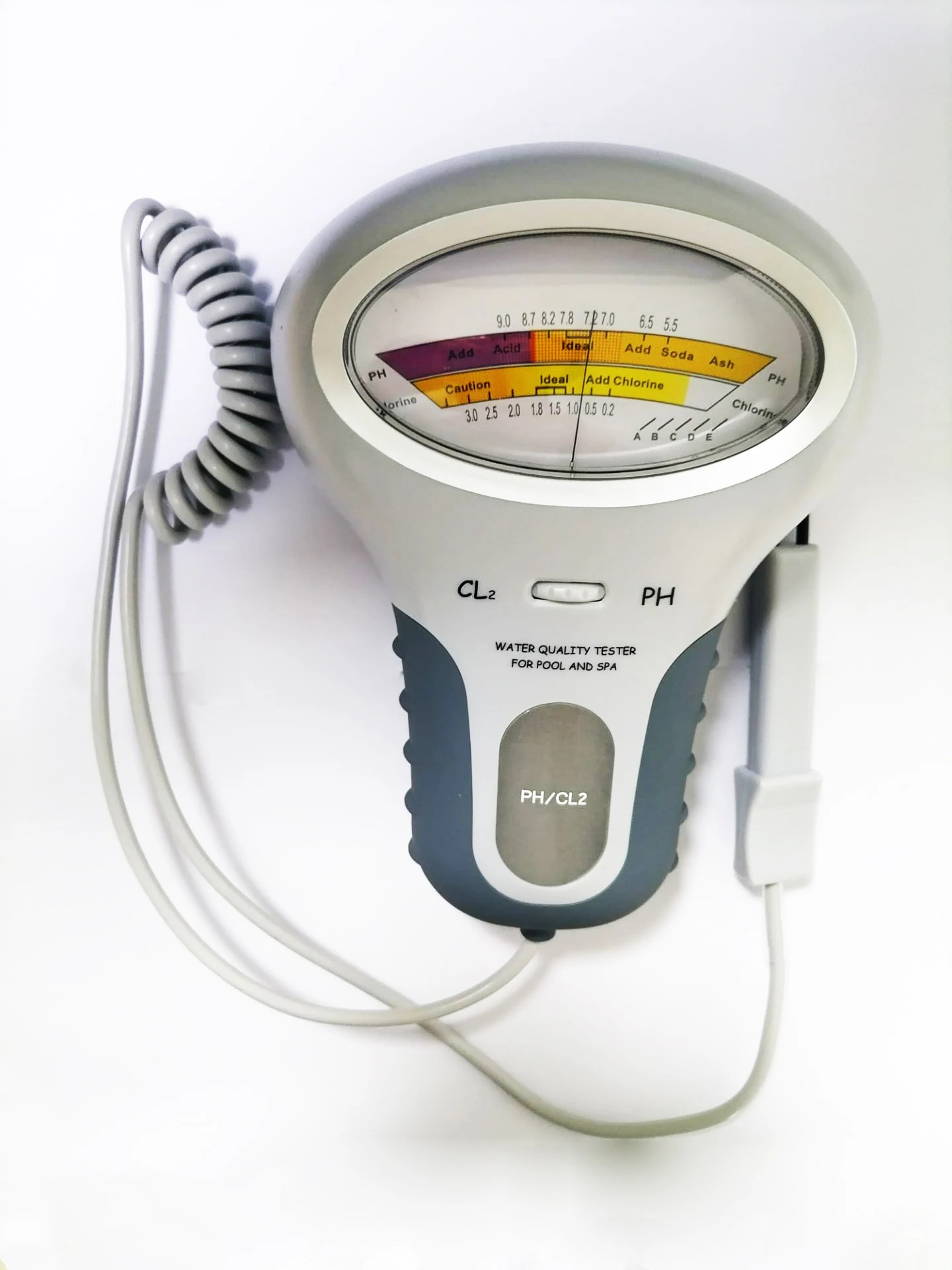 Monitor de calidad del agua PH CL2, probador de cloro para piscina, SPA, sin batería