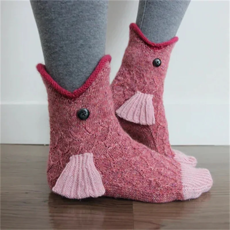 Christmas Knitted Socks Crocodile Socks Shark Socks Chameleon Socks Cartoon Socks Cute Animal Socks Floor Warm Socks