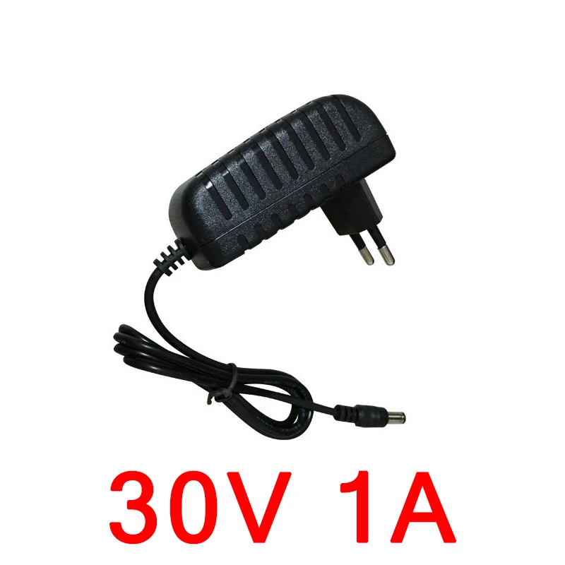 1pcs 30V 1000mA AC 100V-240V Converter Adapter Charger DC 30V 1A Power Supply EU US Plug 5.5mm x 2.1-2.5mm For Vacuum cleaner