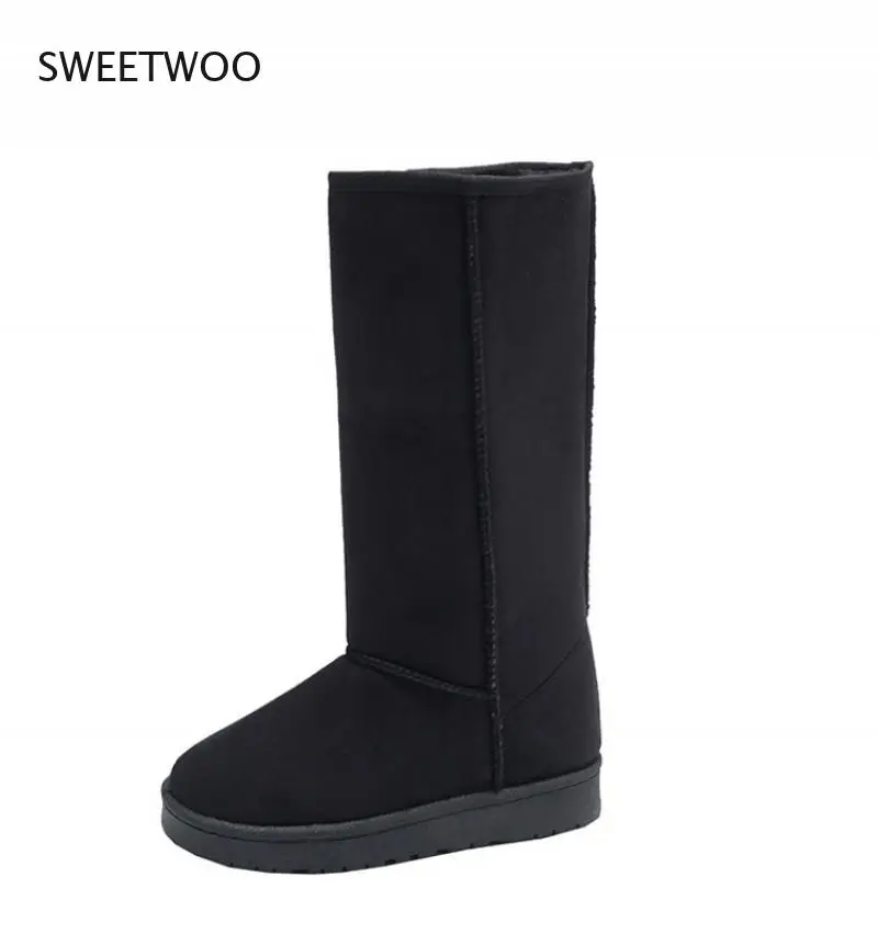 Black Platform Snow Boots Winter Ladies Winter Boots Furry Boots Platform 41 Size Thigh Knee High Boots High Heels