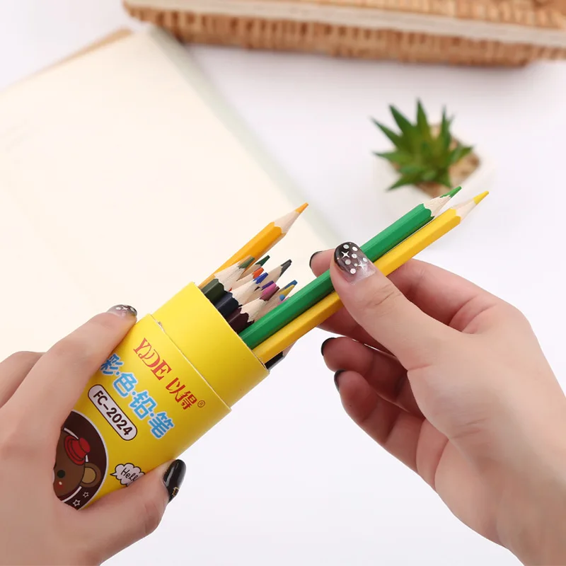 12 Pcs/Set Color Wooden Pencil 12 Color Pencil Drawing Sketch Pencil Environmental Protection