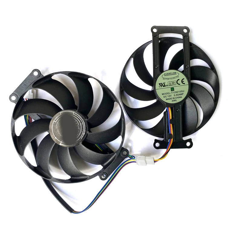 Ventilador de refrigeración T129215SU RTX 2060 SUPER 2070 GTX1660 Ti para ASUS GTX 1660 1660Ti DUAL EVO OC RTX2060, Enfriador de tarjetas gráficas, 2 uds.