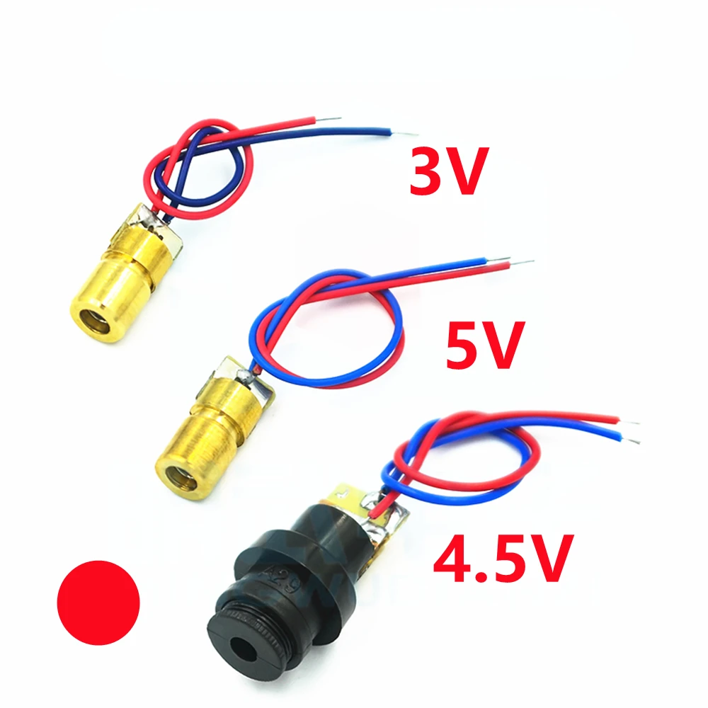650nm 5mW Red Point / Line / Cross Laser Module Head Glass Lens Focusable Industrial Class