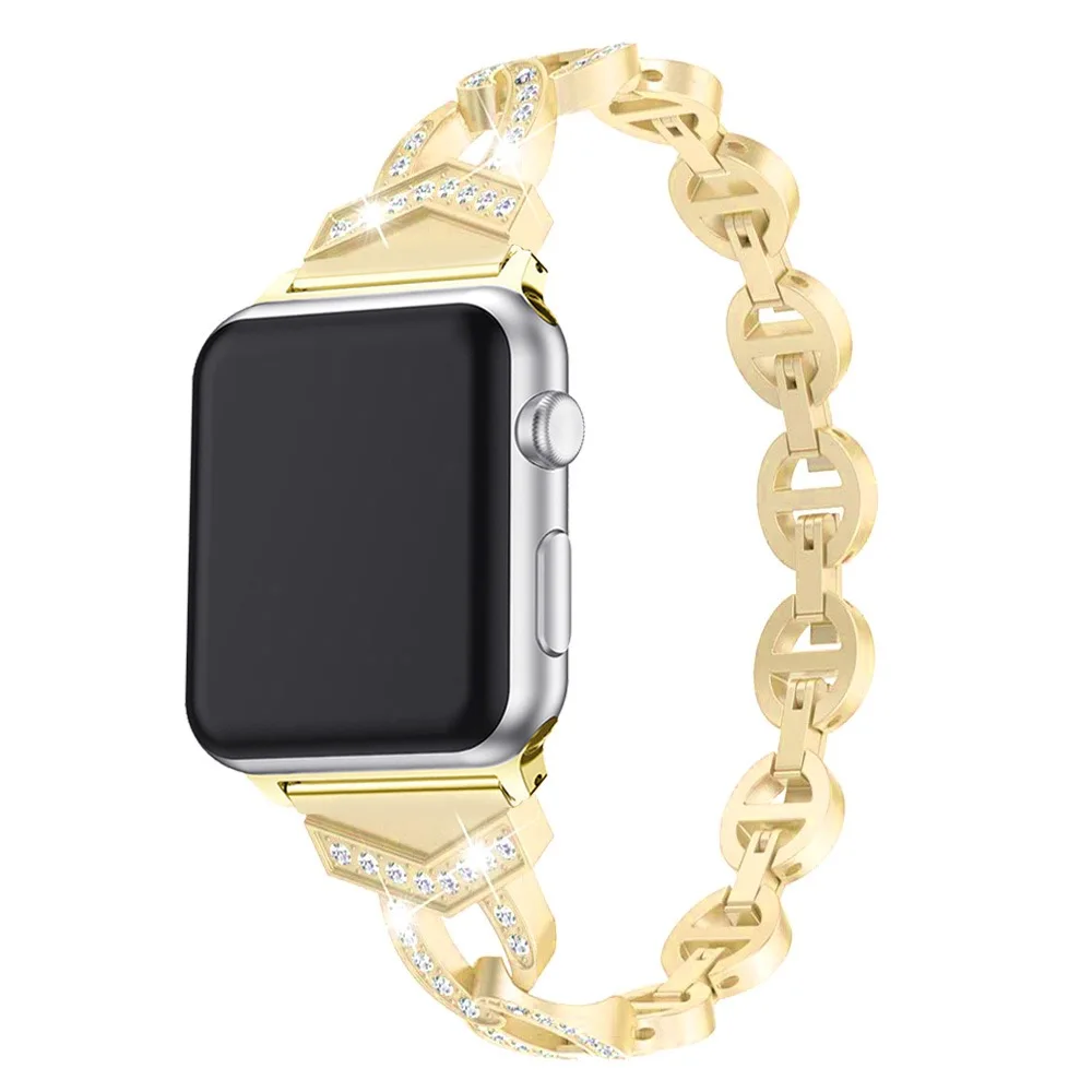 Metal strap Compatible with Apple watch 44mm 42mm 40mm 38mm Comfortable metal stainless steel strap for iwatch 7 6 5 4 3 SE band