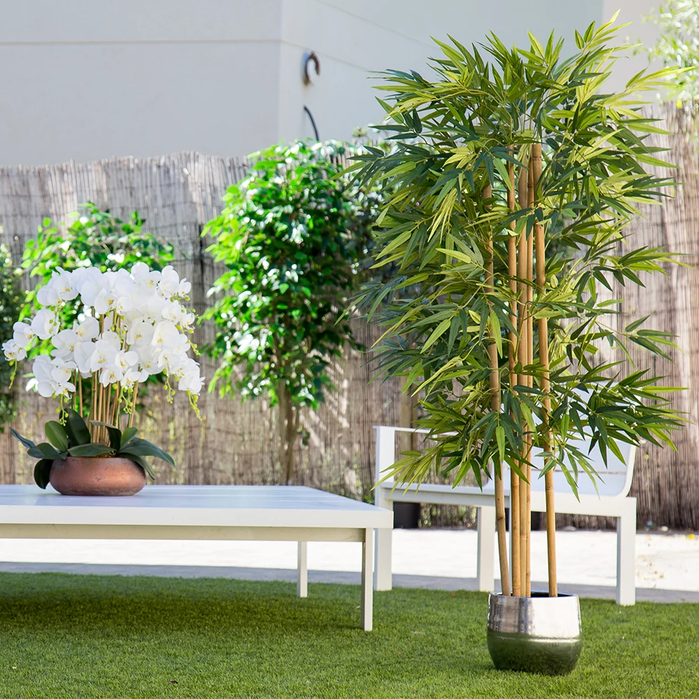 

Artificial plant, tree with natural logs, for home decoration, bamboo, Ficus, Wisteria, olive, eucalyptus, Almond