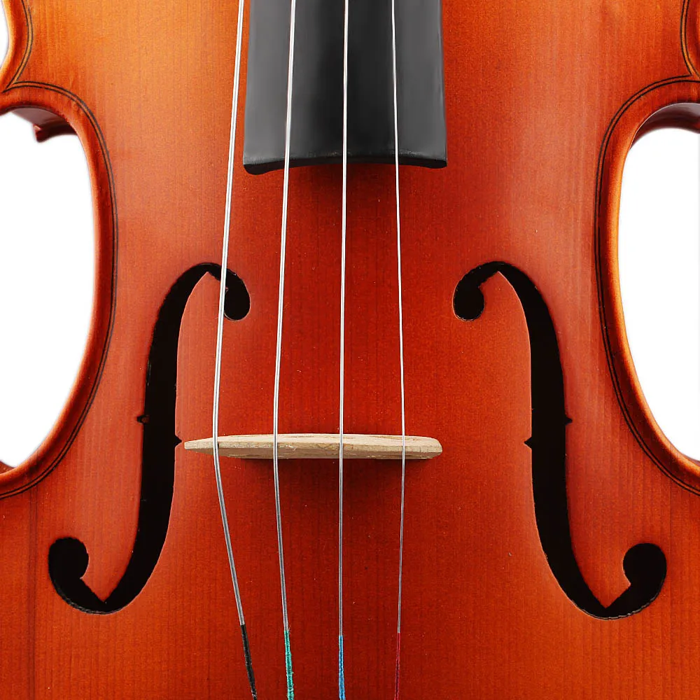 16 Inch Acoustic Viola Spruce Solid Wood Panel Natural Color Viola Professional Stringed Musical Instrument With Viola Case Bow