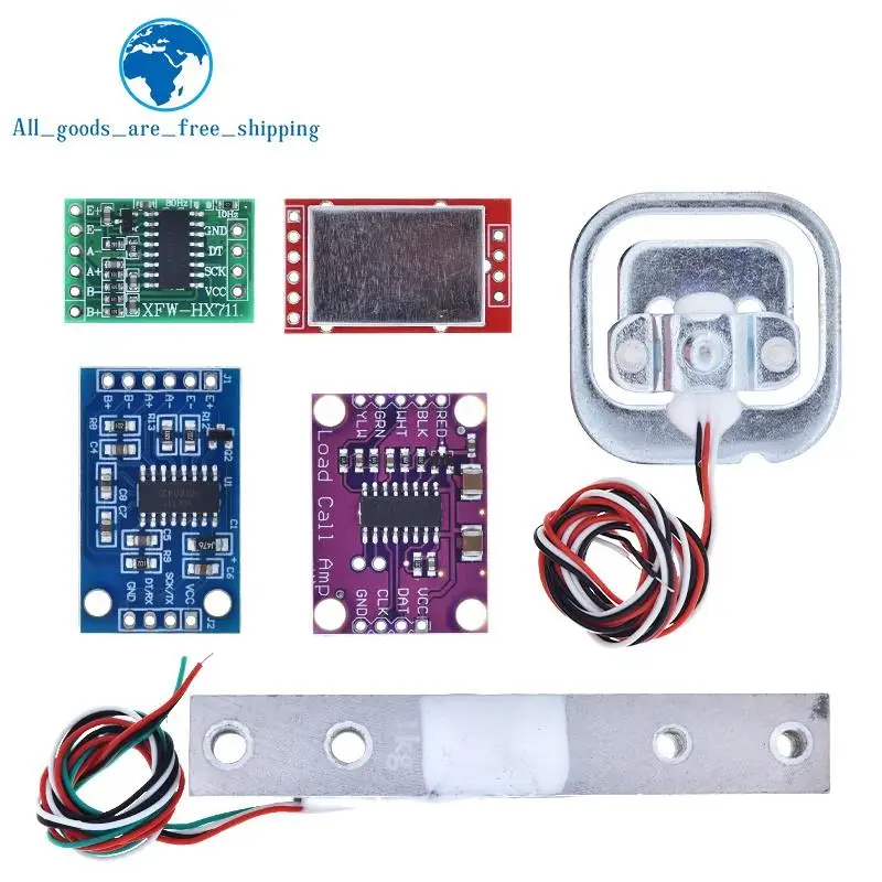 Load Cell 1KG 5KG 10KG 20KG HX711 AD Module Weight Sensor Electronic Scale Aluminum Alloy Weighing Pressure Sensor For Arduino