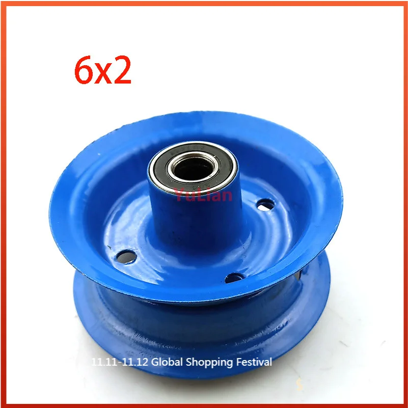 6-inch pneumatic alloy wheel hub 6X2 directional wheel tyre& tube fits for flat car,shopping mall trolley,dining car casters