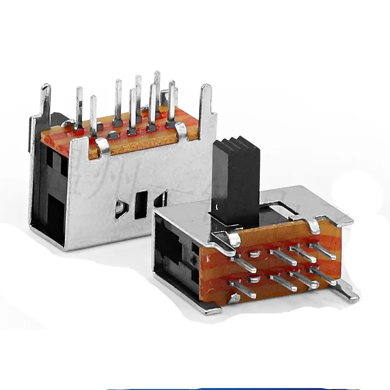 10Pcs Panel PCB 8 Pin ON/ON/ON 3 Position 2P3T DP3T Slide Switch 0.5A 50V DC SK23D01-G4/5/7mm