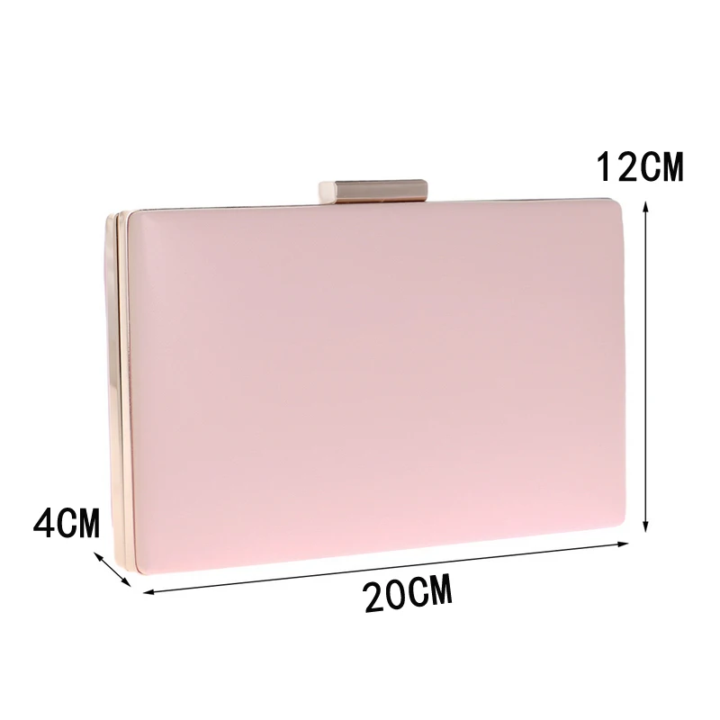 Women PU Fashion Clutch Mixed Color Leather Metal Ladies Evening Bags Party Wedding Bridal Handbags