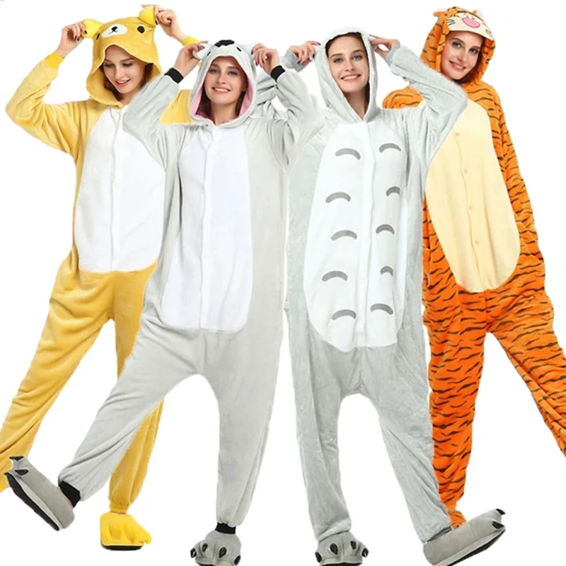 Ensemble de vêtements de nuit Anime Nairobi Orn pour femmes, pyjamas pour adultes, ours en glouton, pyjamas Totoro, grenouillères unisexes,