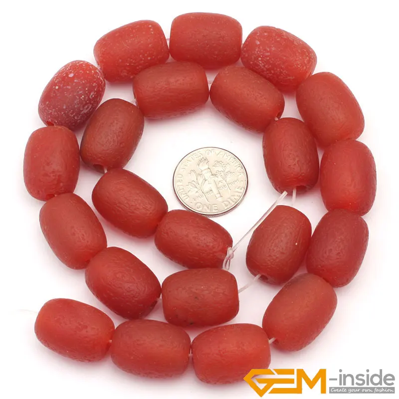 Natural Stone Drum Agates Acceories Beads For Jewelry Making Strand 15 Inch Frosted Bracelet Necklace Design