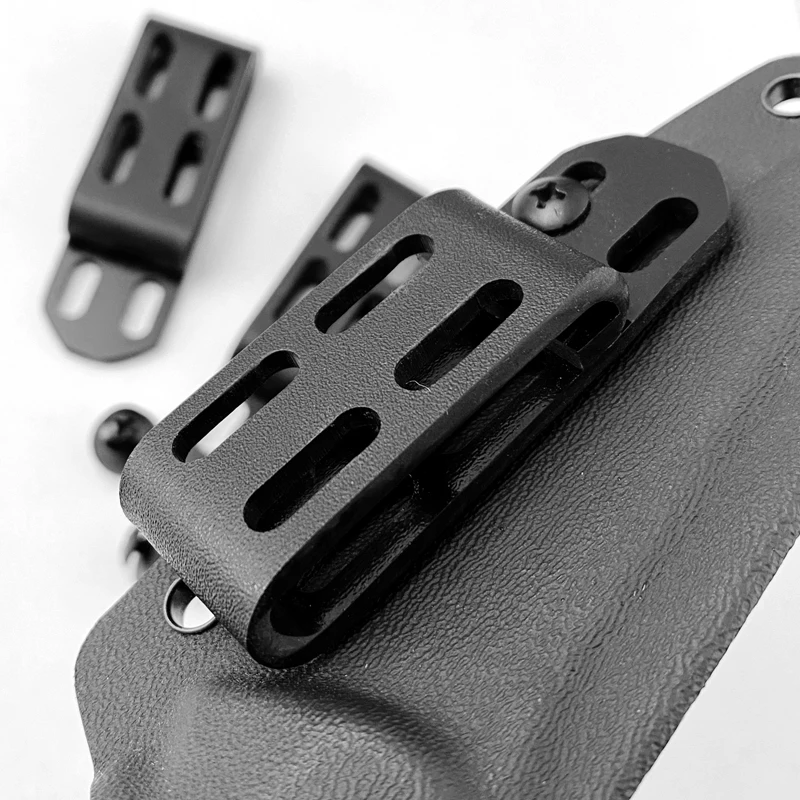 Kydex-funda para cuchillo, Clip táctico externo para cintura, hebilla colgante, accesorios para herramientas, 1 unidad