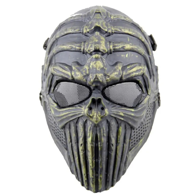 Spine Tingler Military Army Tactical Skull Full Face Protective Mask Airsoft Paintball CS Wargame Halloween Party Cosplay Masks