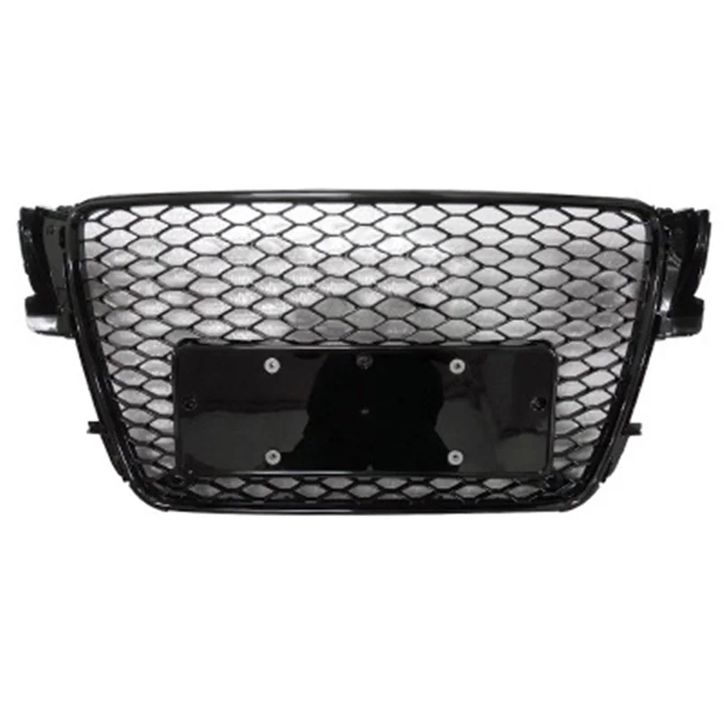 Black Honeycomb Front Grille For Audi A5 2008 2009 2010 2011 Upgrade RS5 Car Auto Bumper Hood Grills with Emblem