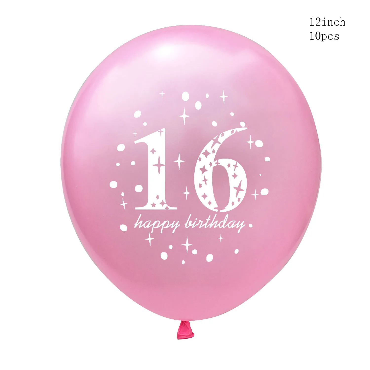 10Pcs Sweet 16 Princess Birthday Balloon 16th Birthday Party Decoration Supplies Favor Gifts Happy Birthday Decoration